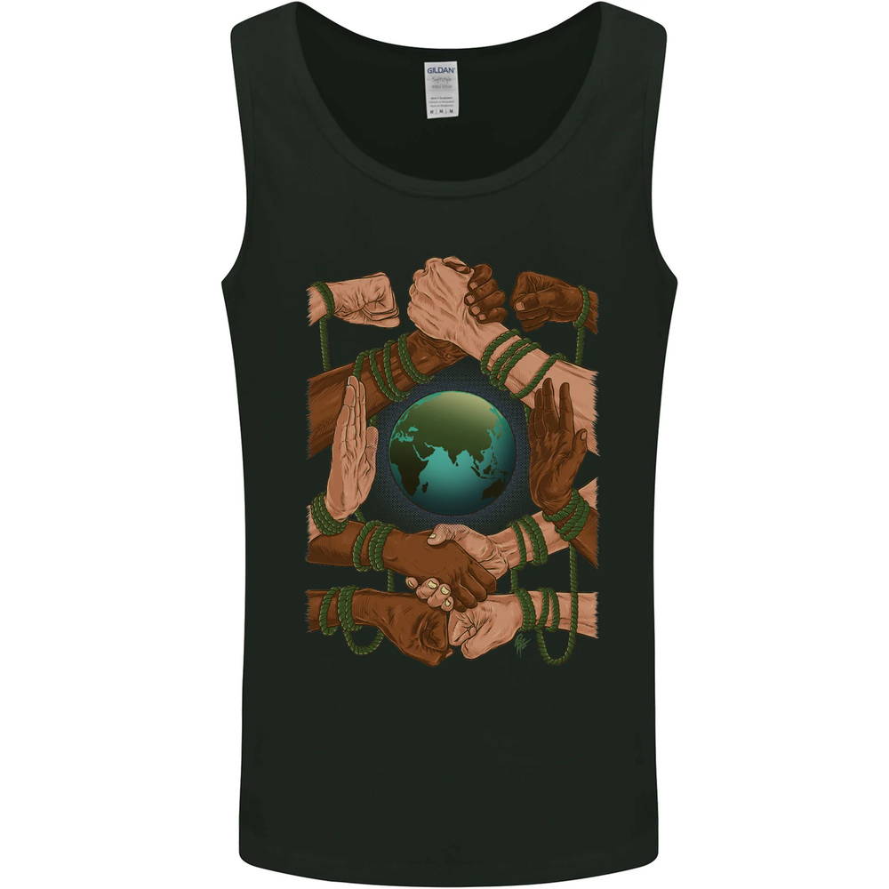 World of Peace Black Lives Matter LGBT Mens Vest Tank Top