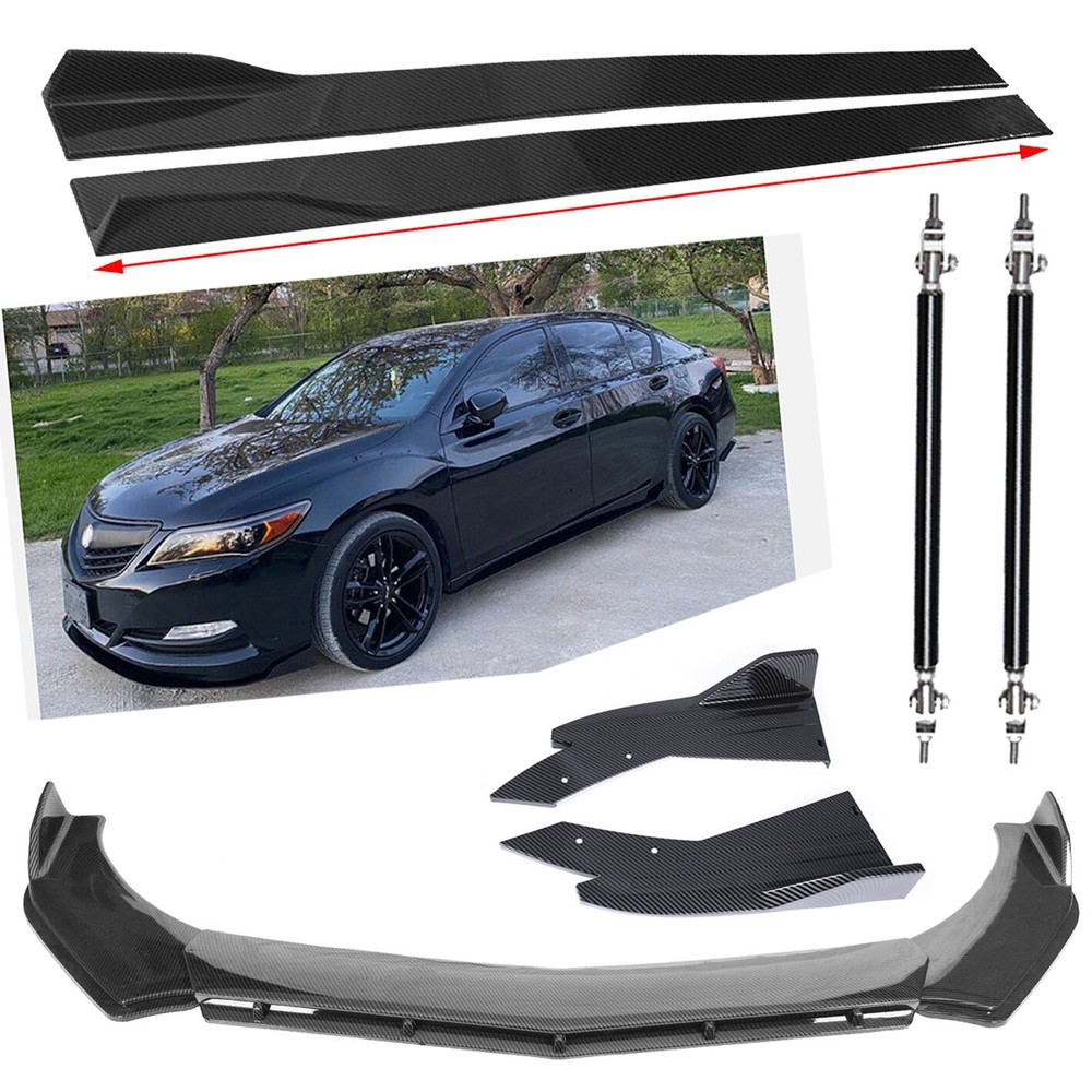 2014-2020 Acura RLX Carbon Fiber Front Lip Splitter & Side Skirt Kit