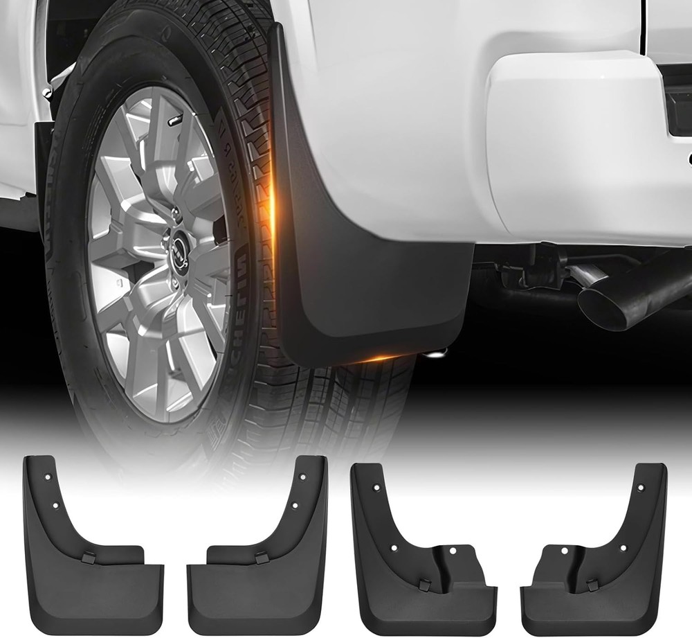 4 Pack Truck Mud Flaps For Nissan Frontier 2022-2025 w/ All Weather Guard Splash