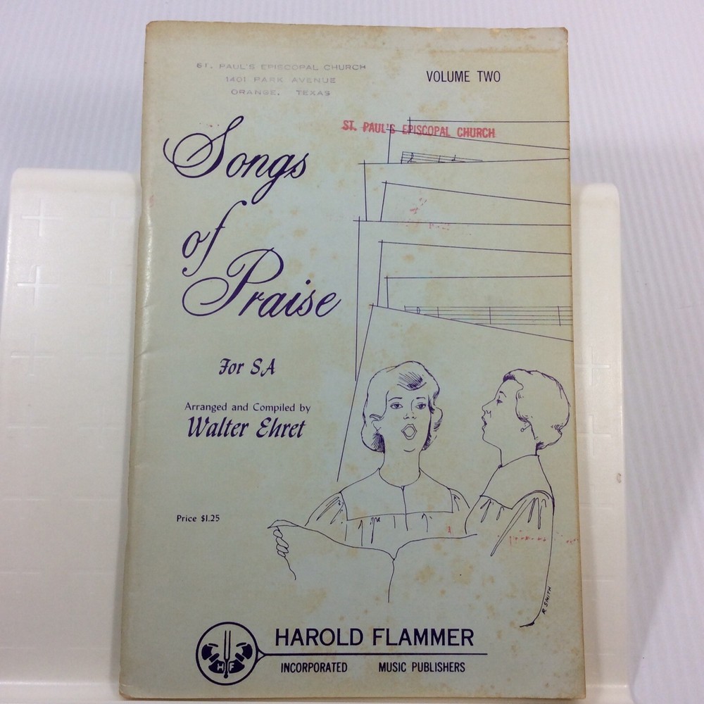 Songs of Praise Vol Two  Walter Ehret Choral Music Songbook SA