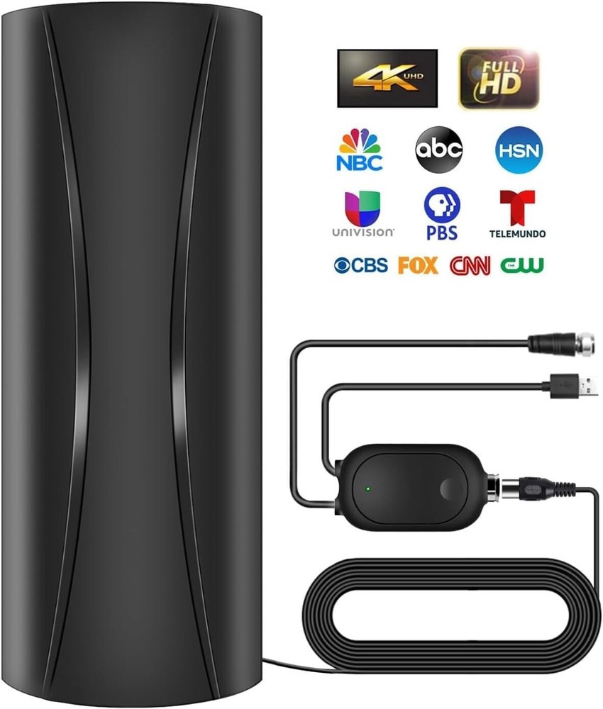 Portable HD TV Antenna, 36ft Cable, 1500 Miles Range, Perfect for 8K/4K
