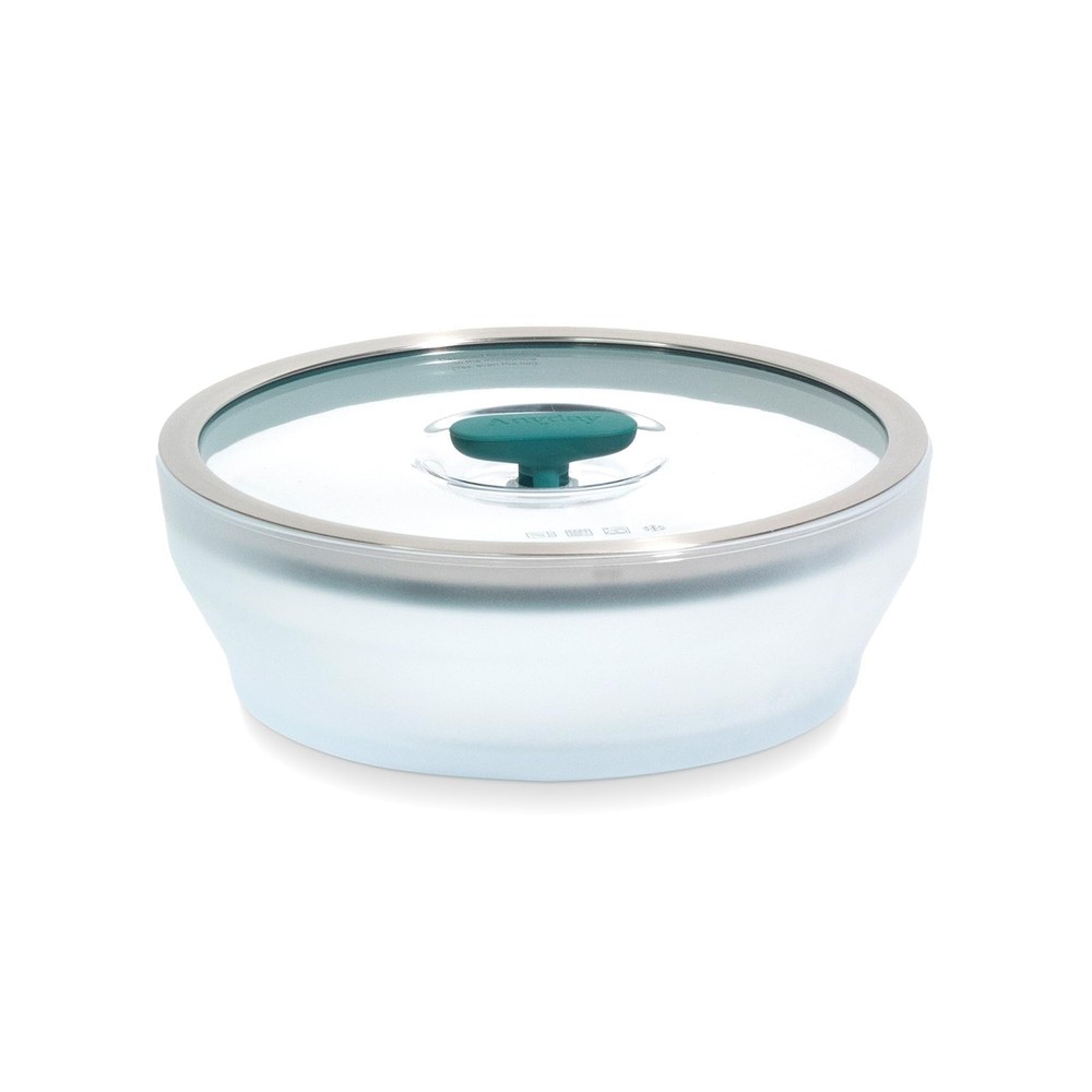 Cookware Plastic-Free Microwave Dish, 2-Piece Large Shallow Glass Storage Con...