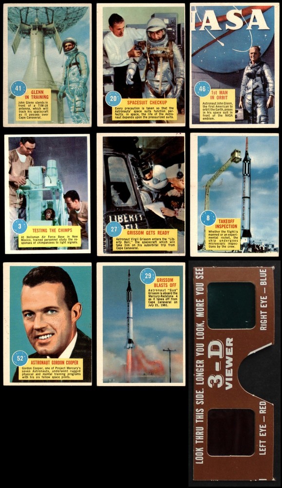 1963 Topps Astronauts 3D Near Complete Set 4.5 VG-EX+ 6908799