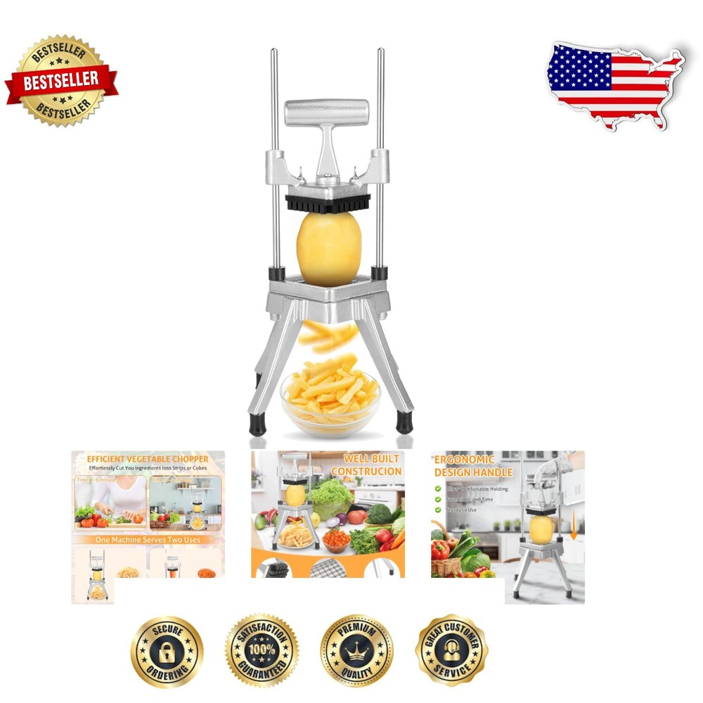 Professional Manual Vegetable Chopper with Aluminum Frame - Effortless Dicing