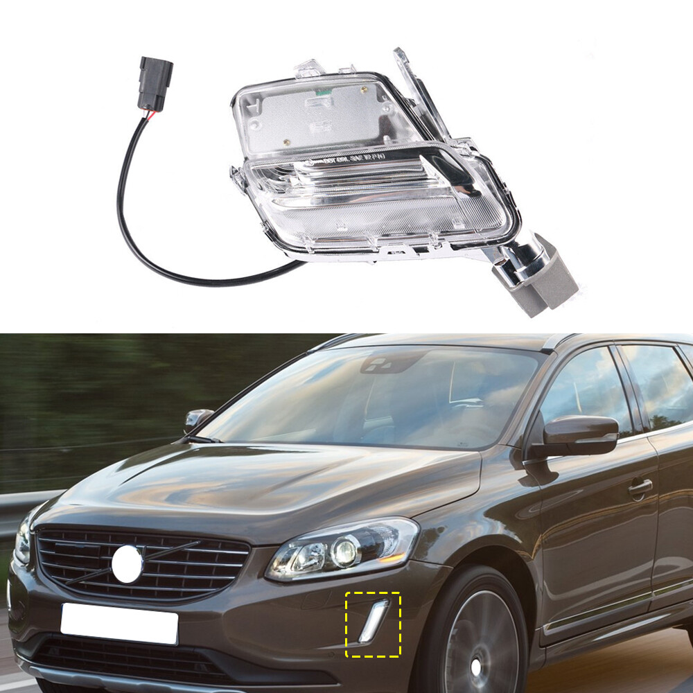 Left Side Clear LED Front Fog Light Lamp Driving Light For Volvo XC60 2014~2018
