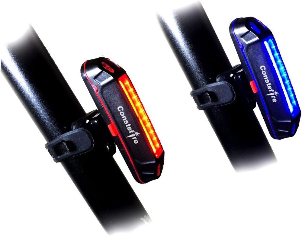 2 Pack Bike Tail Light Rechargeable USB,Rear Bike Light Bicycle COB LED Lights,H