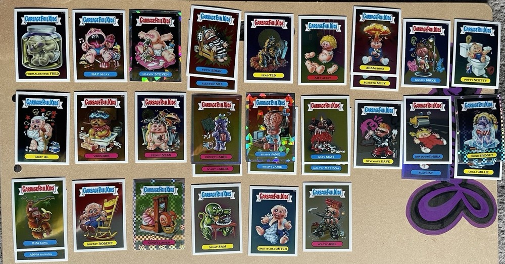 Garbage Pail Kids Chrome Series 1 32-Card Lot with Various Parallels No Duplicates