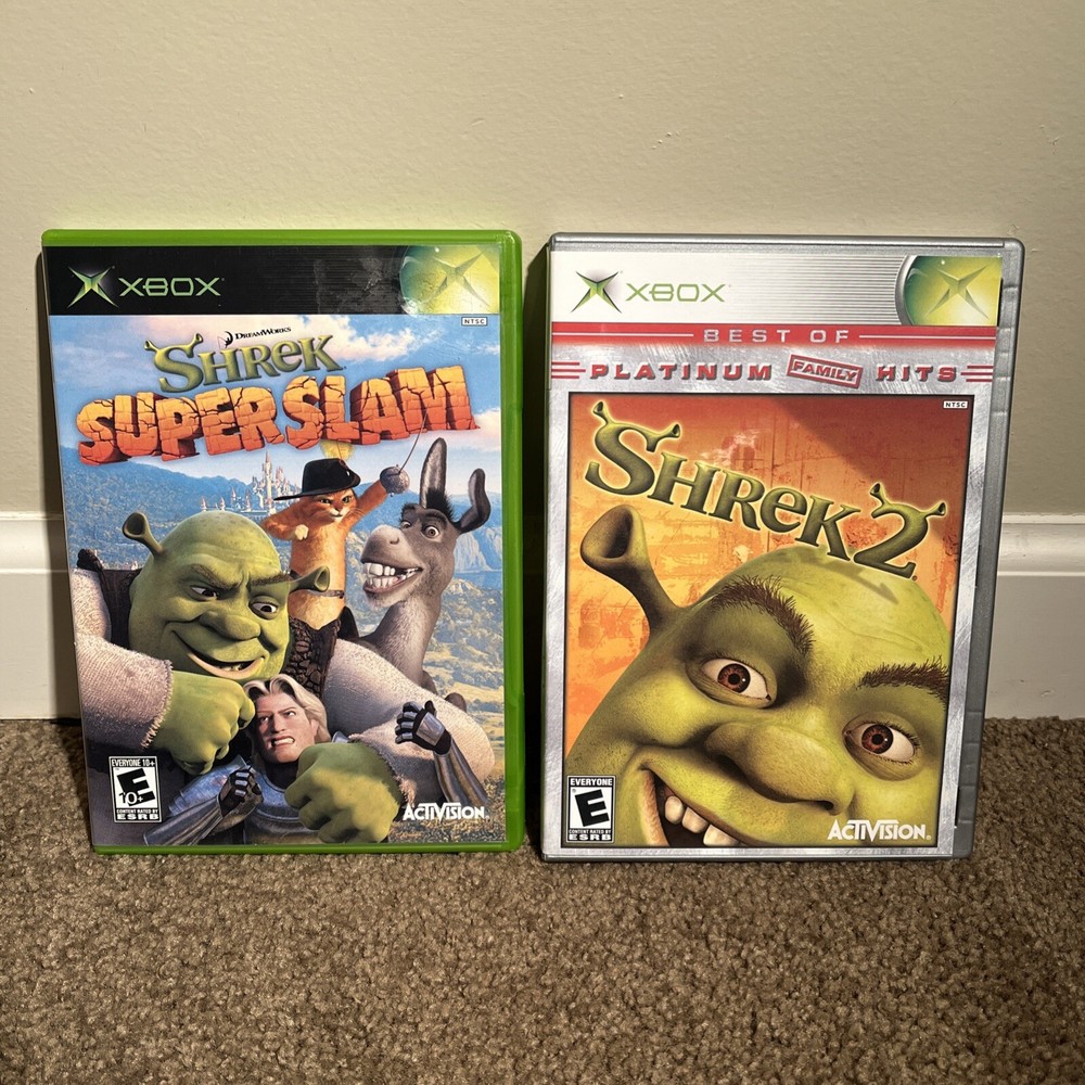 Shrek SuperSlam & Shrek 2 By Activision For Xbox Both Complete & Tested