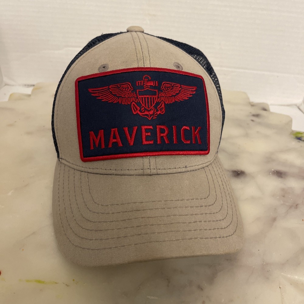 Maverick Outdoor Cap Men's Snapback Mesh Back Hat Blue Red An Tan
