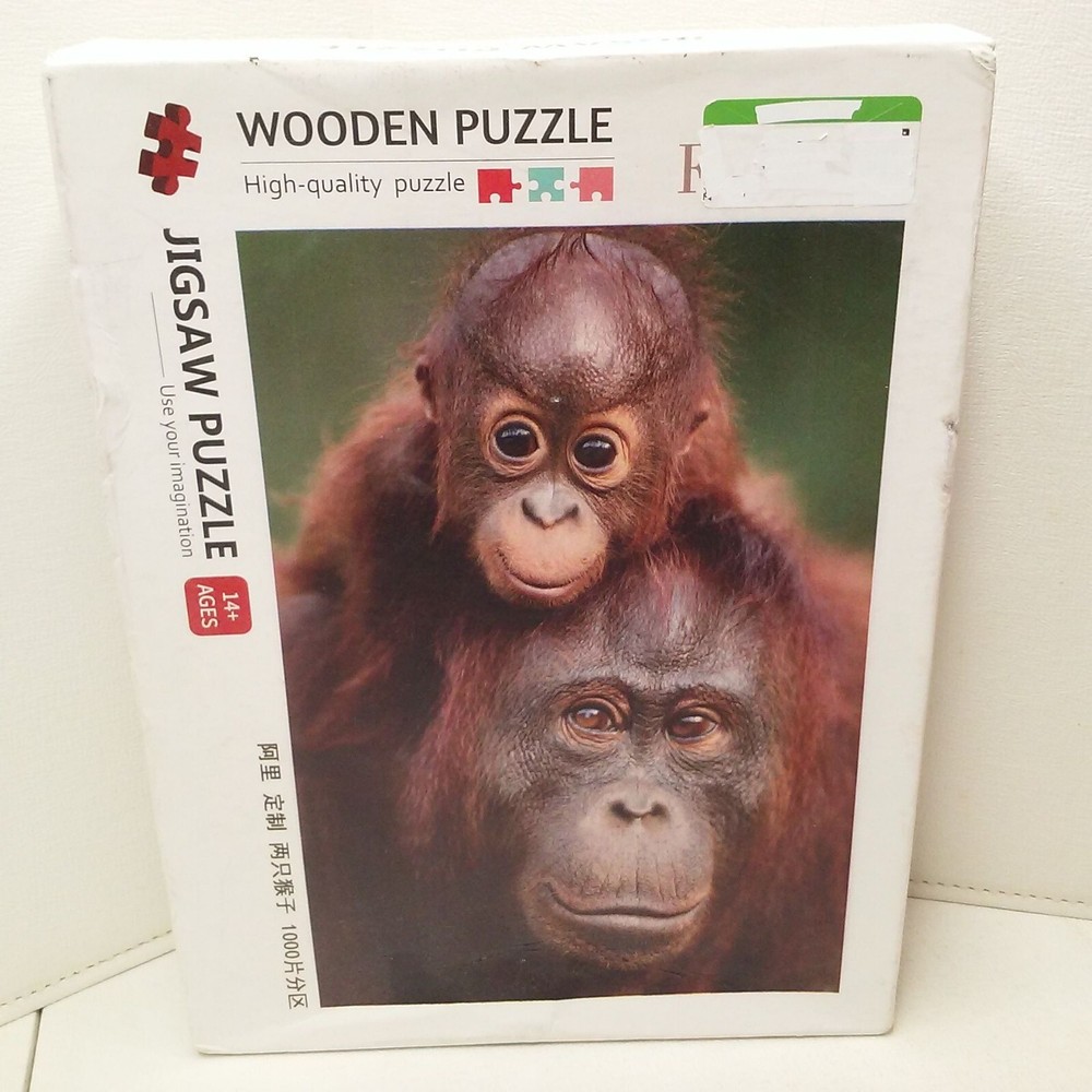 Japanese Imagination Wooden Jigsaw Puzzle Orangutang Apes 1000pc New/Unused