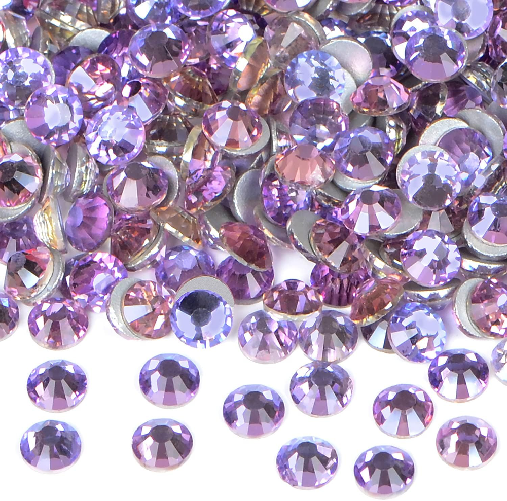 2880Pcs Art Nail Rhinestones, Flatback Glass Crystals for DIY Jewelry Green Pink