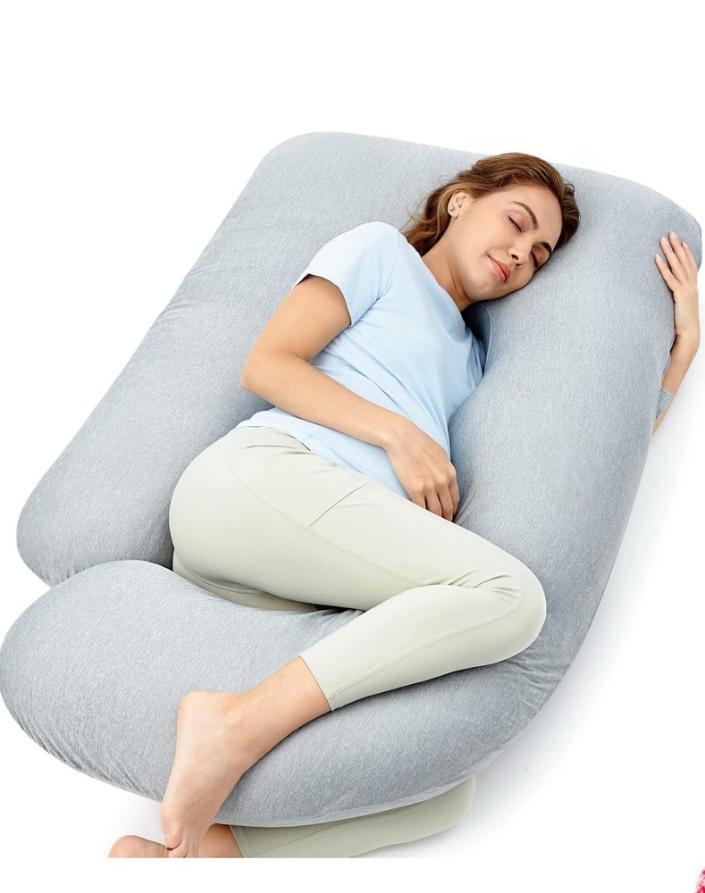 Momcozy U-Shaped Cooling Pregnancy Pillow for Full Body Support