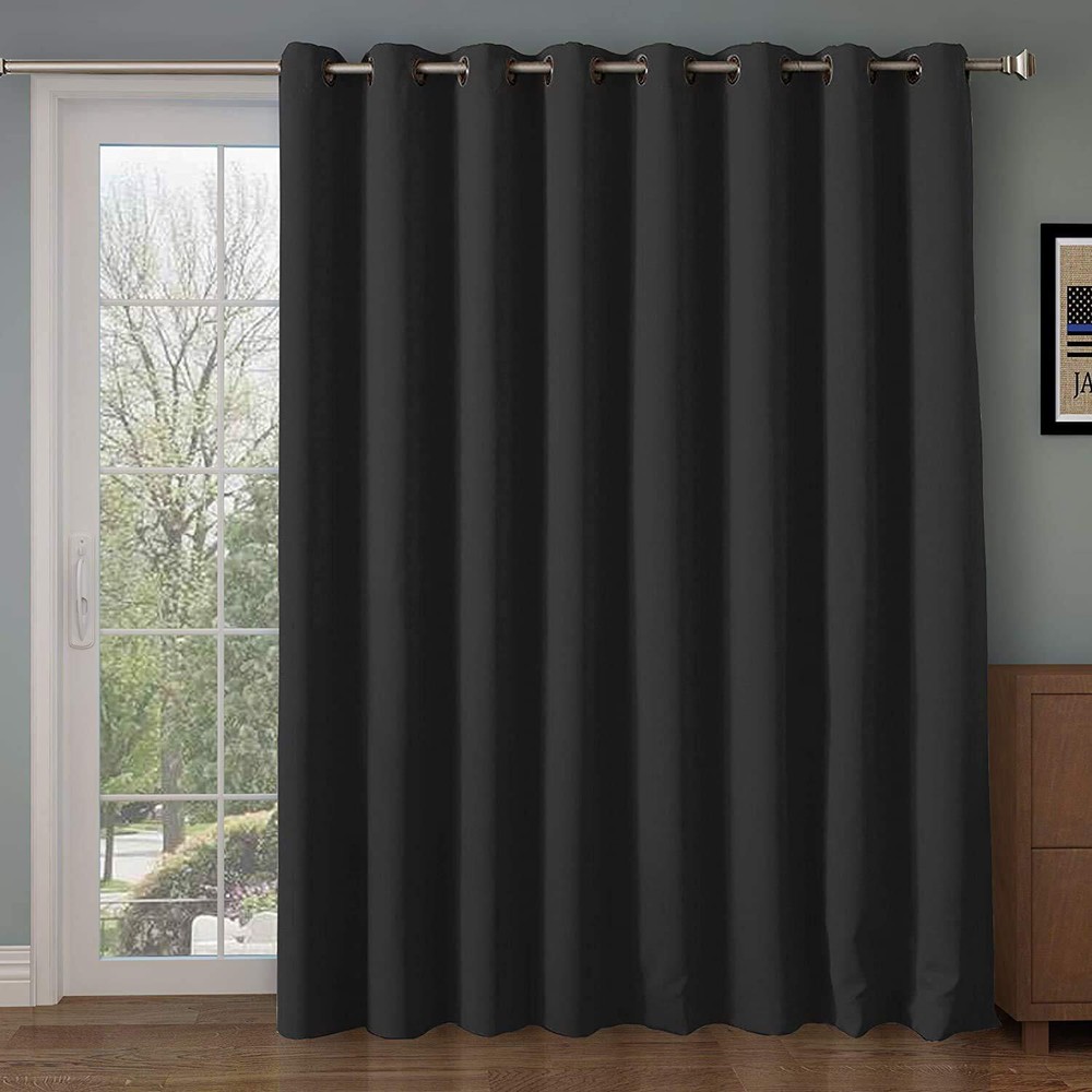 Blackout Sliding Door Curtains - Thermal Insulated Room Darkening Panels for Living Room
