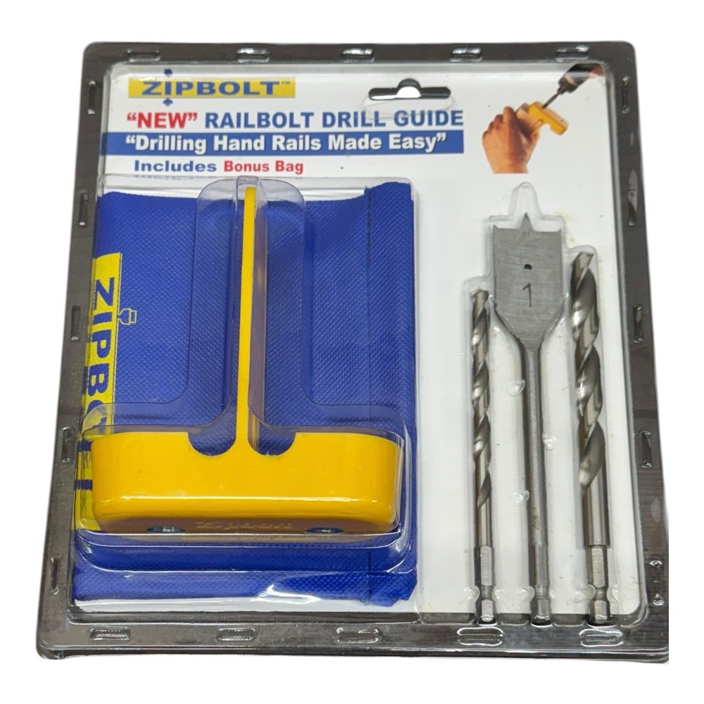 40.260 Railbolt Drill Guide for Staircase Handrails with 1/4 in and 3/8 in Dr...