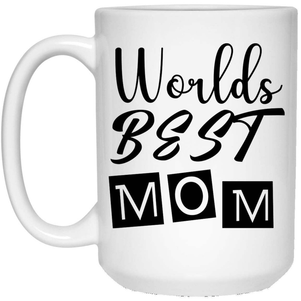 Worlds Best Mom White Ceramic Coffee Mug Funny Novelty Coffee Cup Perfect Gift