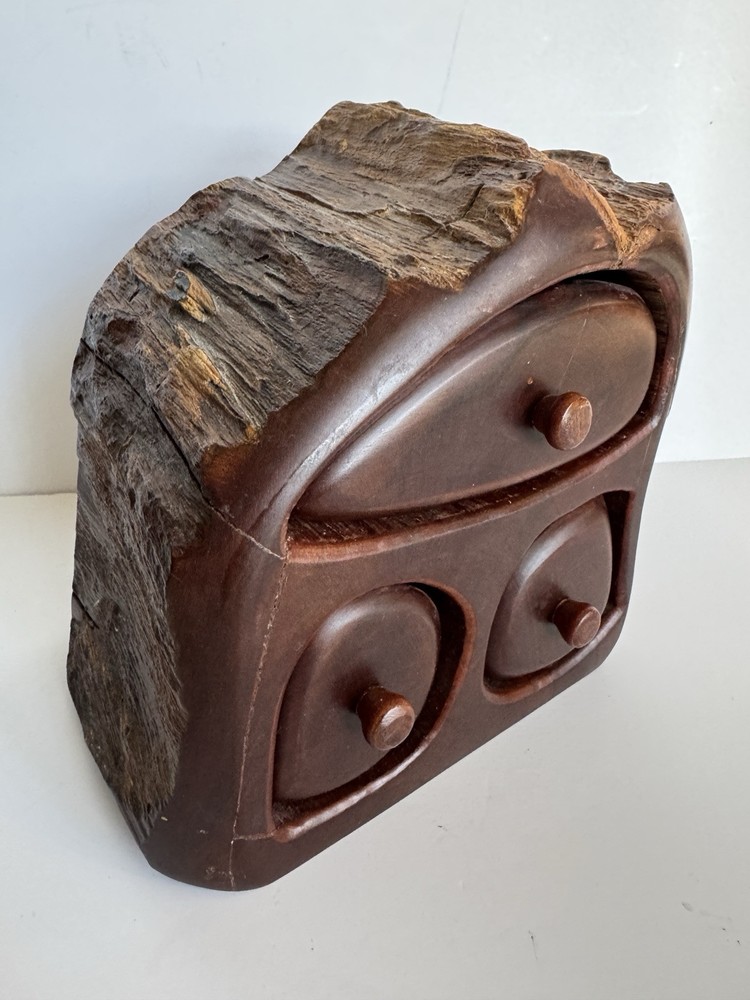 Beautiful Solid Wood Jewelry Chest 3 Drawers Single Piece Of Hardwood