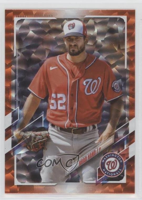 2021 Topps Update Orange Foil Brad Hand #US89 299/299 Limited Edition