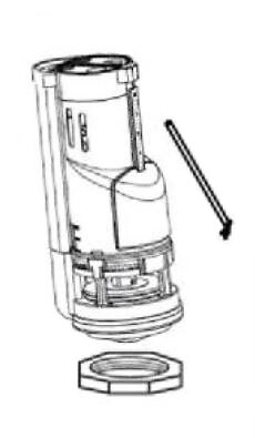 Toto THU435 Flush Valve Assembly For Toto Cst416M#01 Two Piece Elongated Toilet