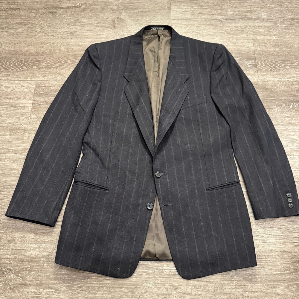 Giorgio Armani Blue Wool Blazer Mens 42R Vintage Italian Sport Coat Lined