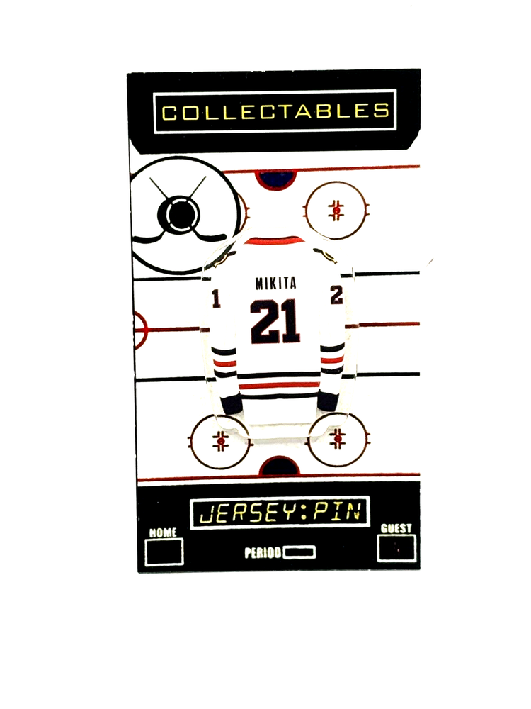 Chicago Blackhawks Stan Mikita Vintage Jersey Lapel Pin - Classic Collectible with Free Shipping