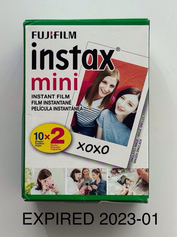 Fuji Instax Mini Film 20 Sheets Expired 2023 Damaged Packaging