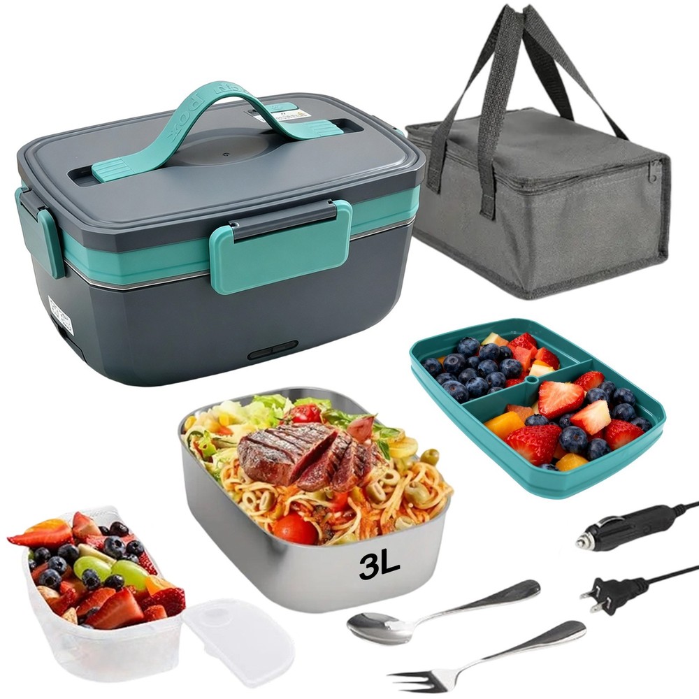 12V Car Portable Food Heating Lunch Box Electric Heater Warmer For Trucks Office