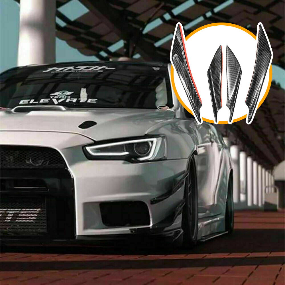 Carbon Fiber Fin Bumper Canard Splitter Diffuser for 2020 Dodge Ford Models