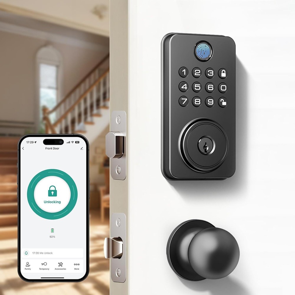 Smart Keyless Entry Door Lock with App Control & Keypad Security