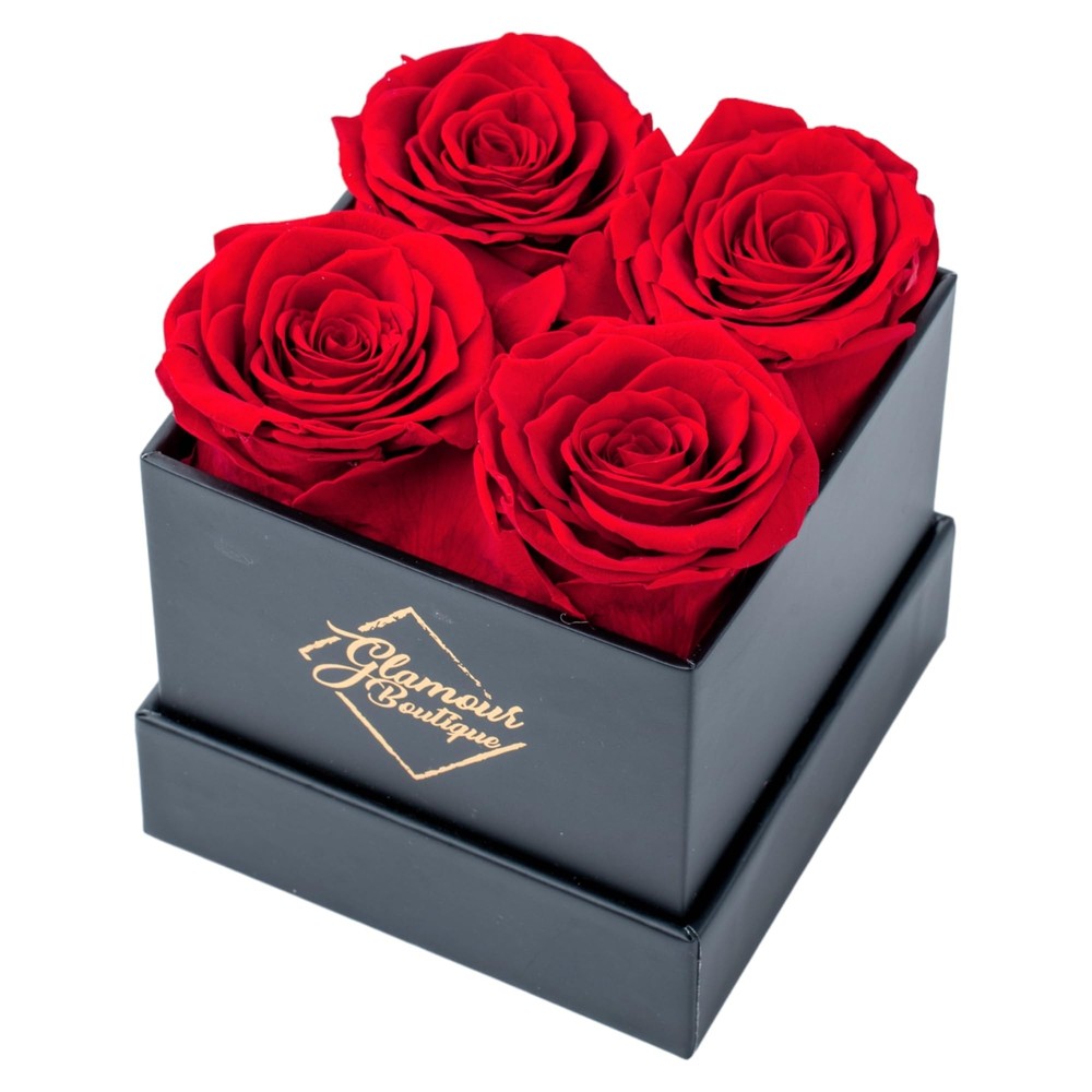 Preserved Roses in a Box - Valentines Day Gifts for Her & Mom, 4 Roses Flower...