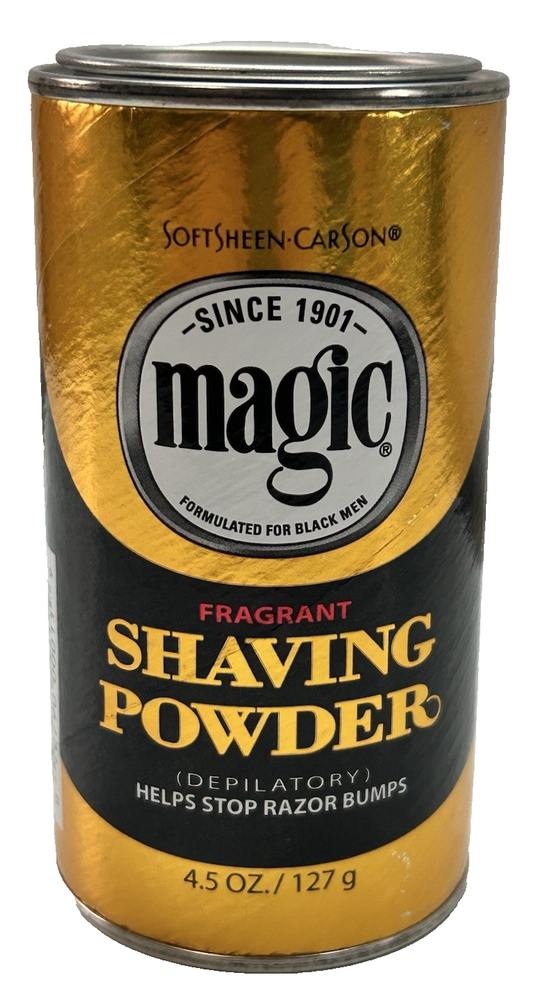 Magic Gold Shaving Powder 4.5 Oz. Fragrant helps stop razor burns