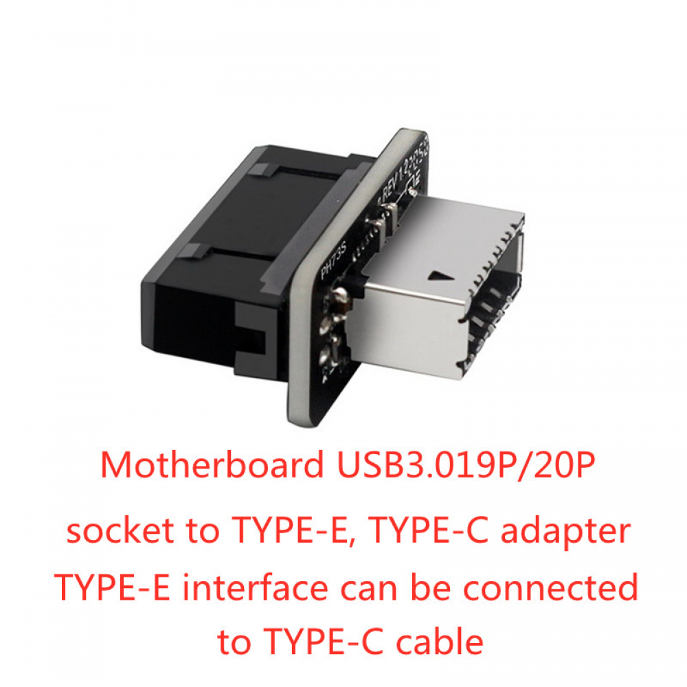 USB 3.0 Internal Header to USB Type C Front Type E Adapter 19P/20P Converter a