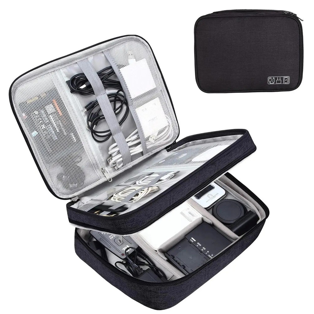 Travel Cable Organizer Bag Electronic Accessories USB Drive Storage Case Charger