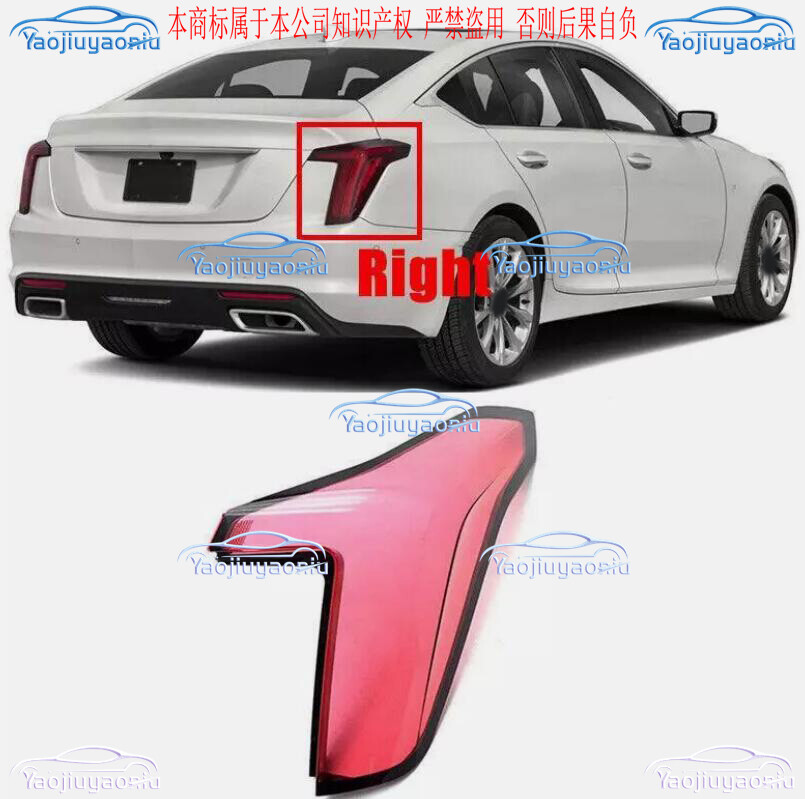 2020-2023 Cadillac CT5 Right Driver Side Rear Red Tail Light Lens Cover 1PCS