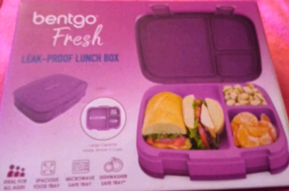 Bentgo Fresh 4 Compartments Leak Proof Lunch Box Purple New In Box