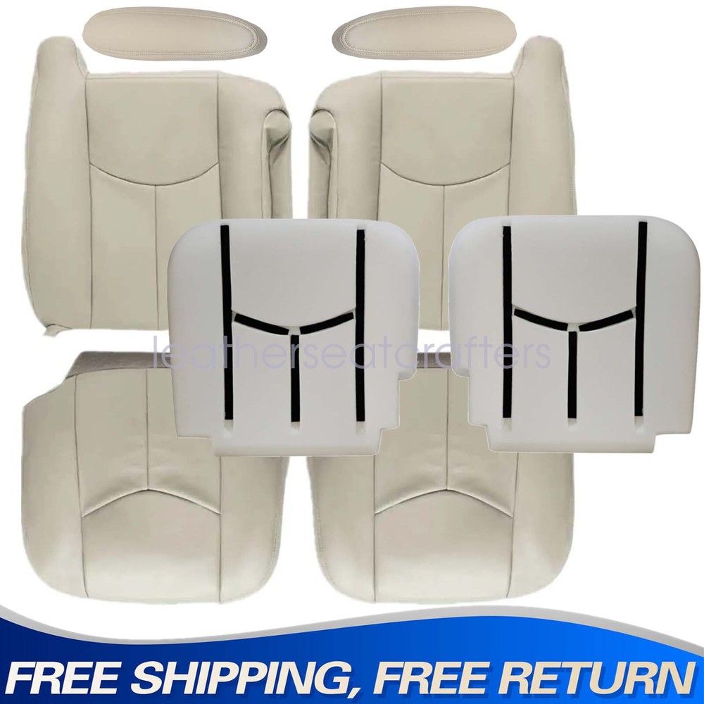 2003-2006 Chevy Tahoe Suburban Tan 8-Piece Seat Cover Set with Foam Padding
