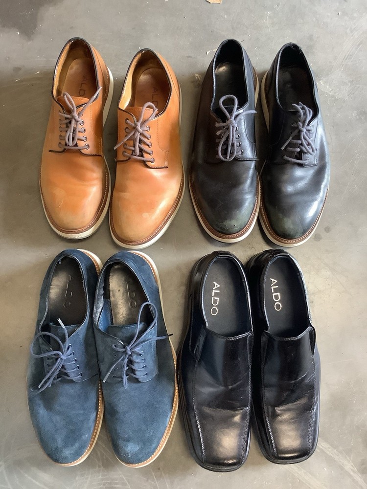 Vintage ALDO Men's Leather Shoes Lot of 4 Size 10 Y2K Style Distressed
