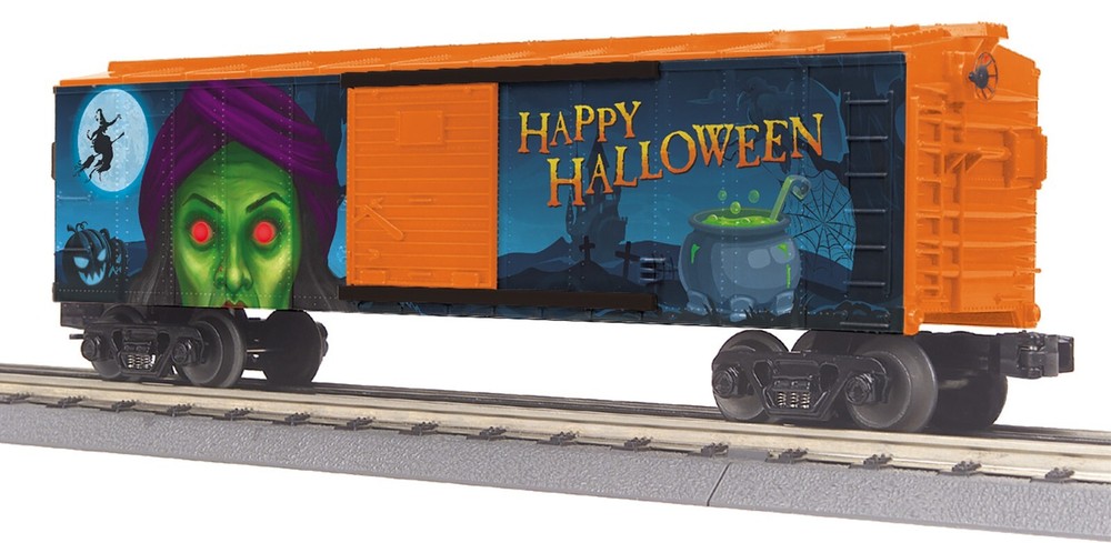 MTH RAILKING HALLOWEEN BOXCAR W/GLOWING LED'S 30-71152