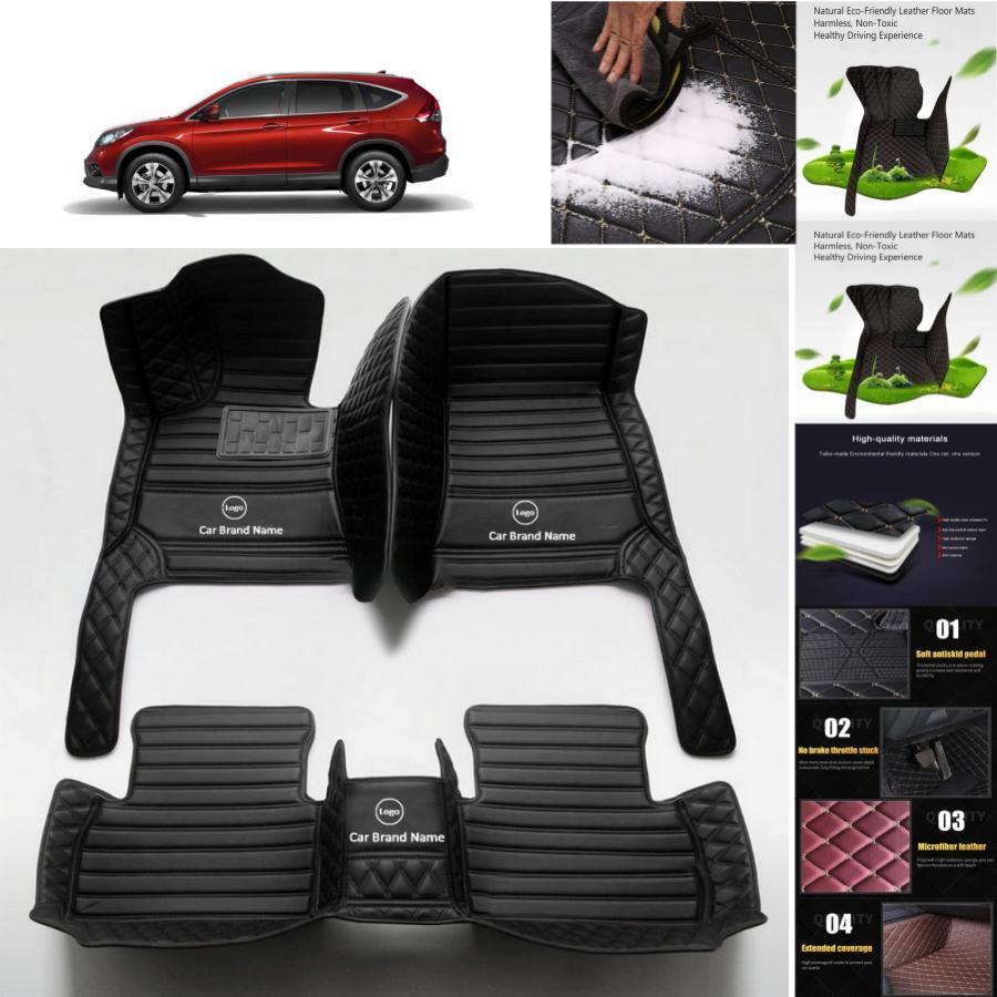 For Honda CR-V Car Floor Mats Waterproof Auto Custom Liner Carpets PU Leather
