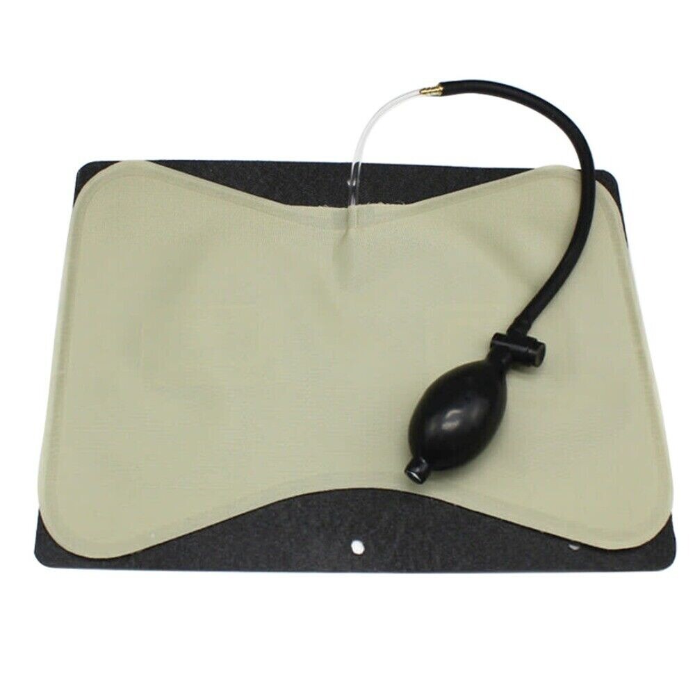 Hand Pump Inflatable Car Seat Back Pillow Comfortable Lumbar Support Cushion .