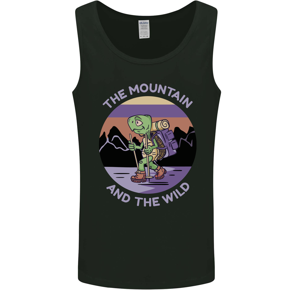 Turtle Hiking Trekking Tortoise Camping Mens Vest Tank Top