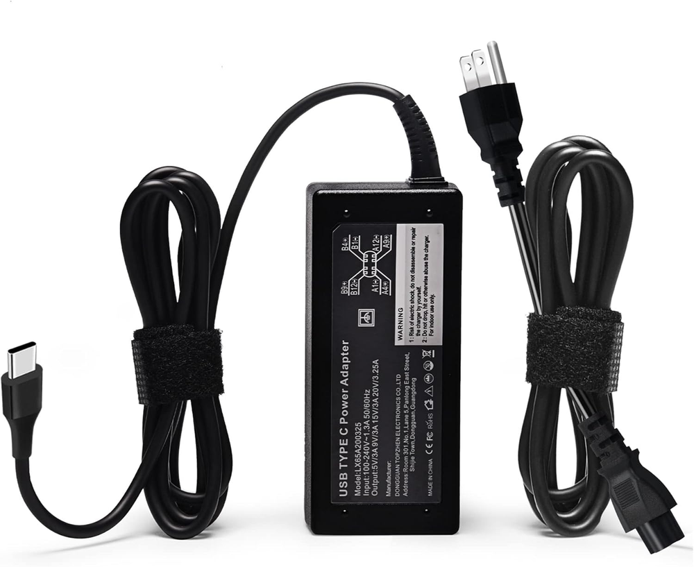 Replacement for Dell Laptop Charger,65W USB C Laptop Charger for Dell Latitude 5