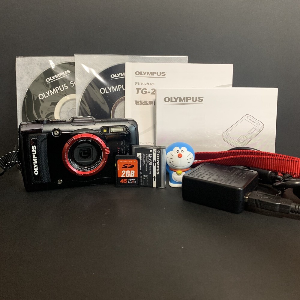 Olympus TG-2 Tough 12MP Waterproof Digital Camera with Box Battery SD Card