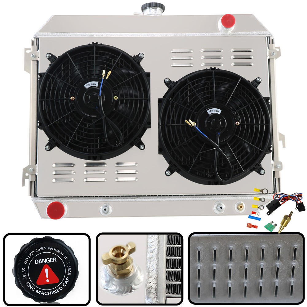 375 3 Row Radiator Shroud Fan For 1968-1974 69 Dodge Mopar Big Block 26