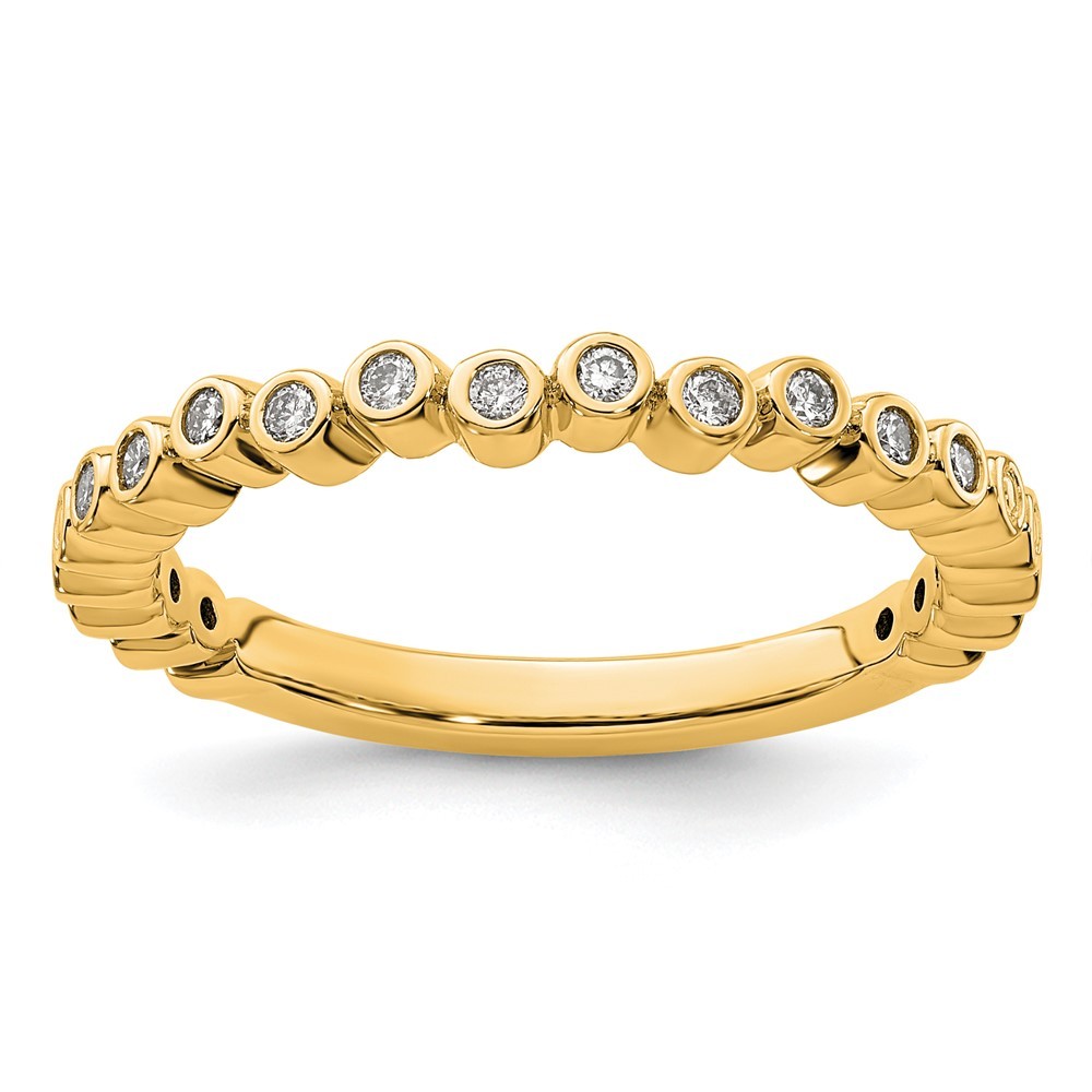 14K Yellow Gold Stackable Expressions Diamond Ring Size 7