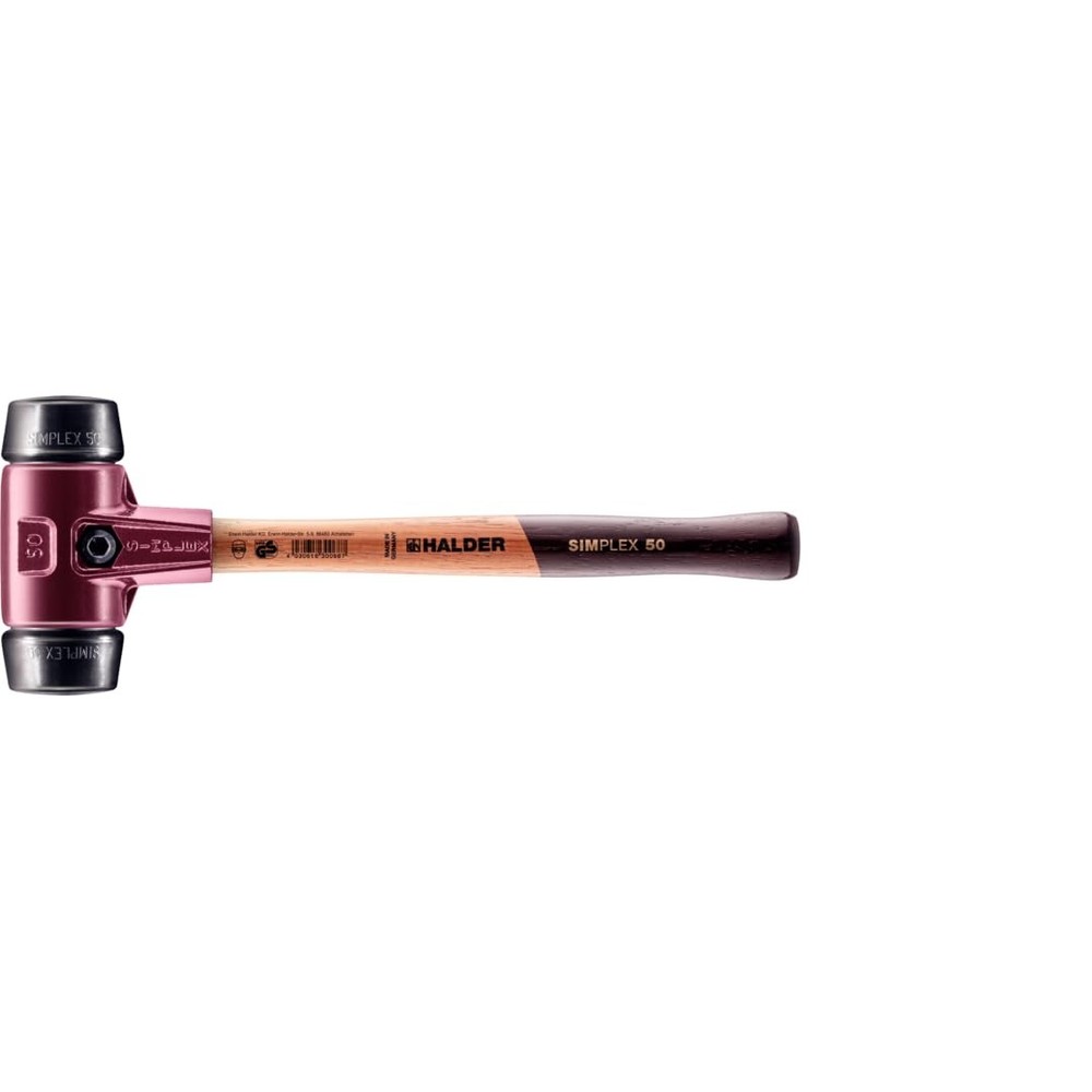 Simplex Soft-Faced Mallet 3002.050 - Medium-Hard Rubber Inserts, Cast Iron Ho...