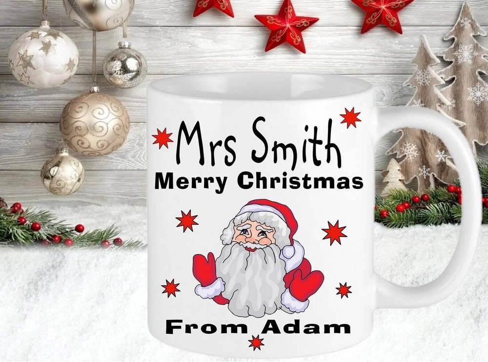 Personalised Christmas Teacher Teaching Assistant College Present Gift Novelty