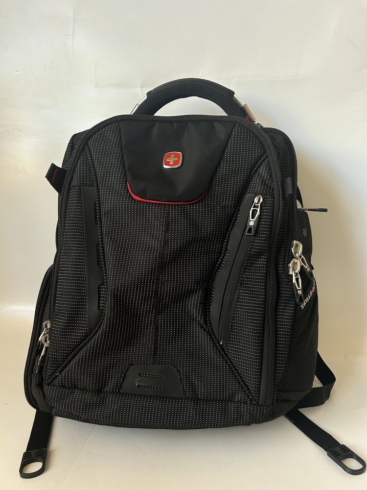 SWISSGEAR Wired Pro Laptop Backpack Black Outdoor Hiking Scan Smart Technology