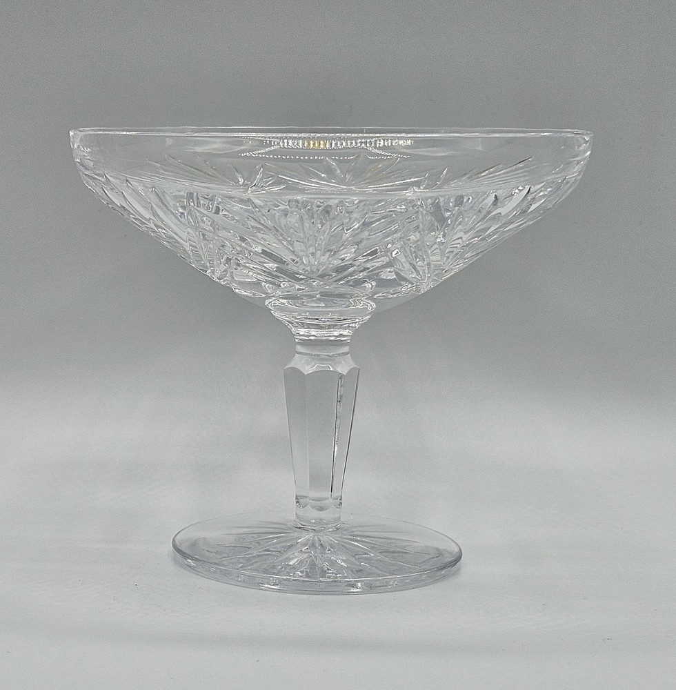 Handblown Irish Lead Crystal Compote Bowl Candy Dish 5x5.5 Inches Mint Condition-image