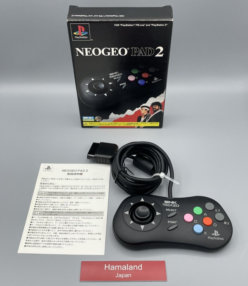 SNK Neo Geo Pad 2 Controller for PS2 Playstation2 KOF Boxed Original Japan Game