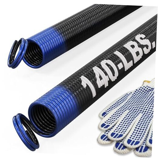 140-lbs. Garage Door Extension Spring, 25'' Long, Double Loop 140LB - Blue